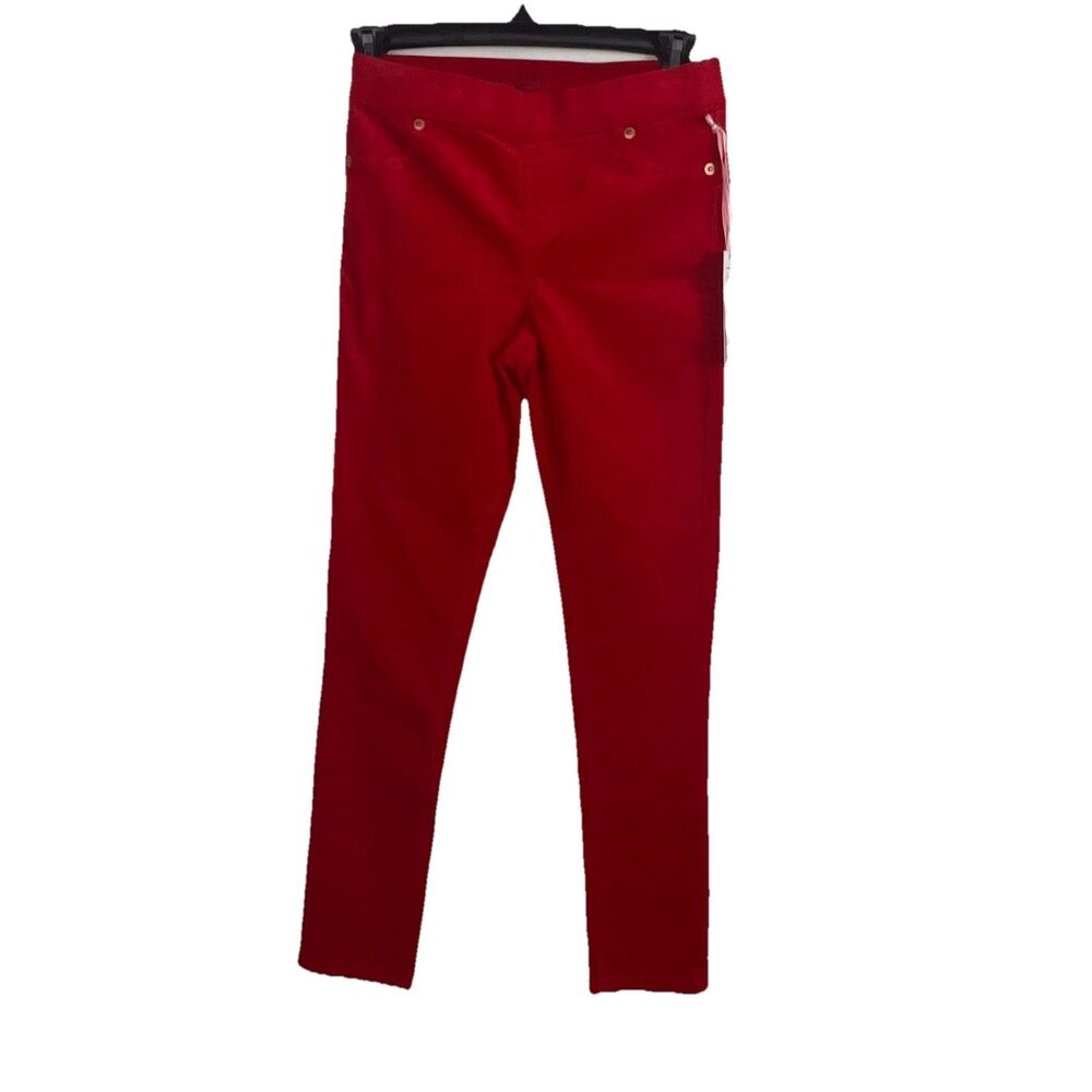 New Vineyard Vines Pants Girls Size 10 Red Velvet Corduroy Pull On Leggings